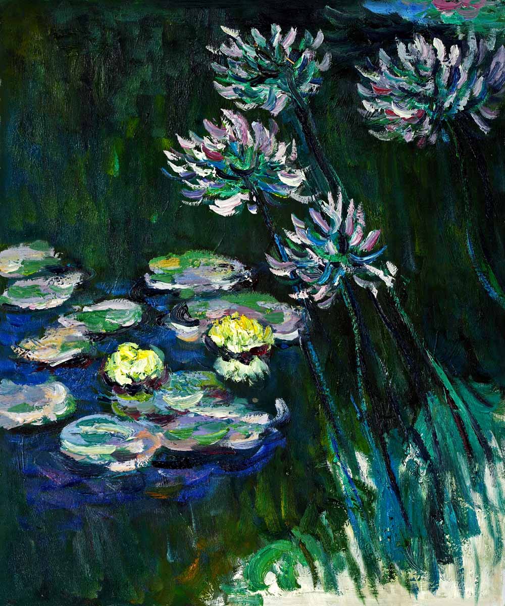 Water Lilies and Agapanthus by Claude Monet